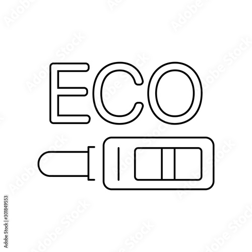 Pregnancy test eco icon. Simple line, outline vector of artificial insemination icons for ui and ux, website or mobile application