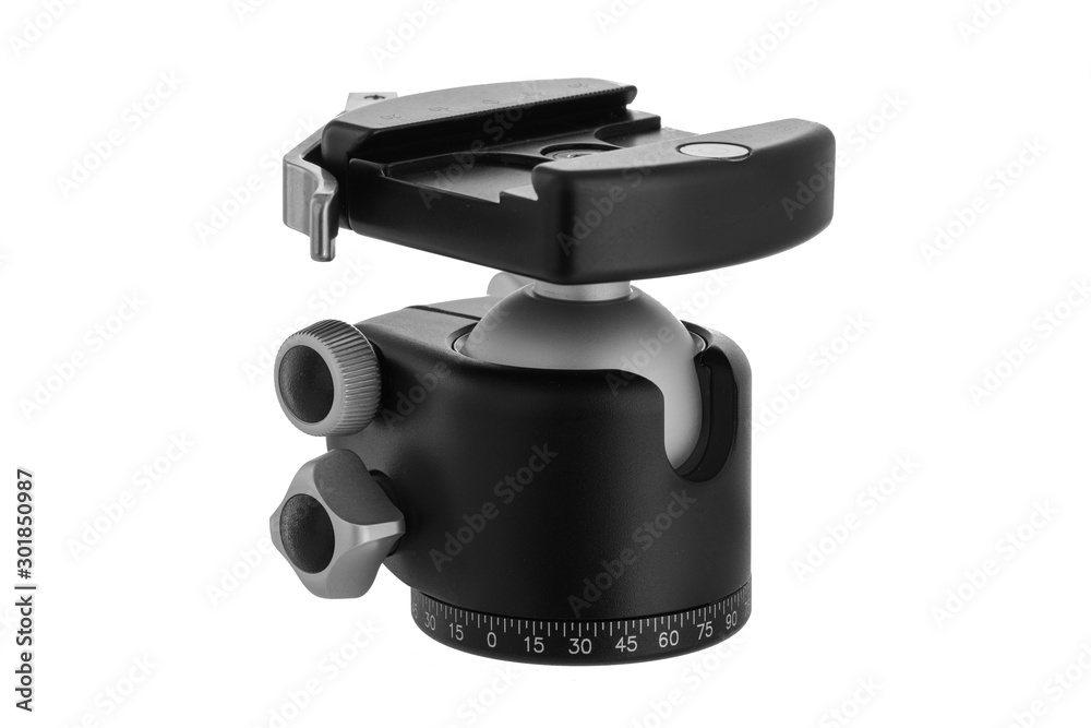 Camera Tripod Ball Head isolated on white background Camera Tripod Ball Head isolated on white background