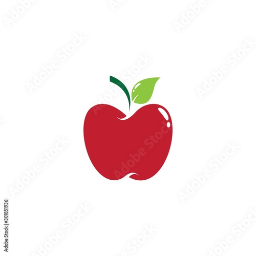 Apple logo template vector icon