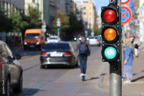  Traffic light on the crossroad