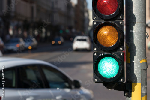  Traffic light  on the crossroad