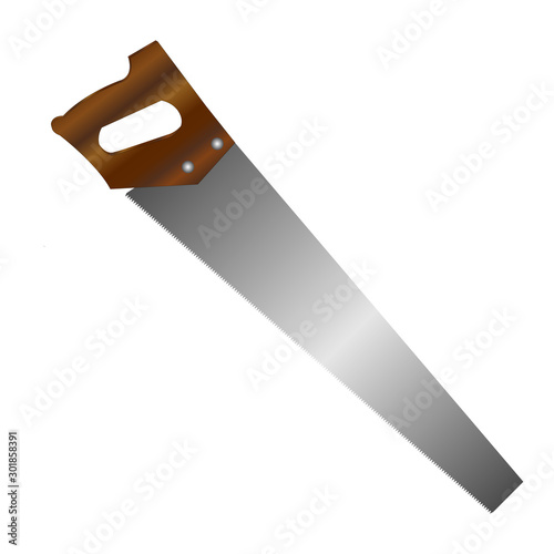 handsaw isolated on white background