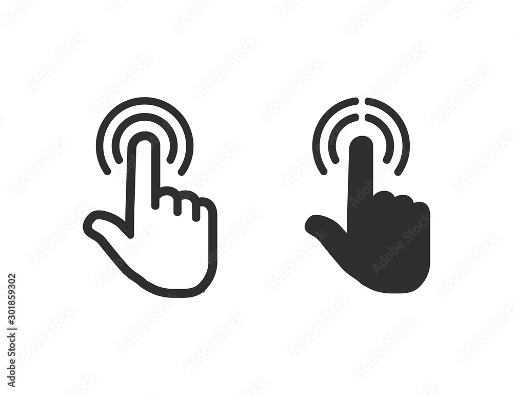 Touch icon on white background Vector illustration Touch icon on white background Vector illustration