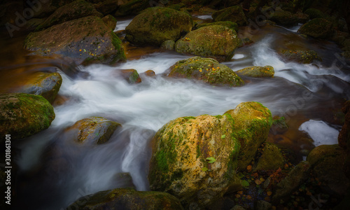 Beautiful mountain river from Spain  long exposure picture