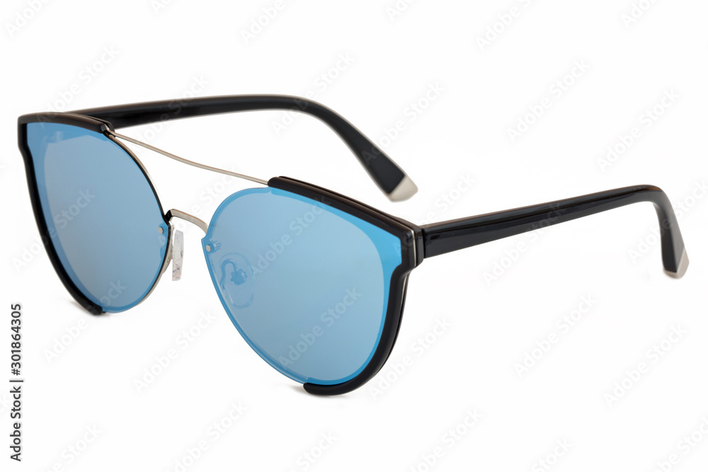 side view of modern sunglasses isolated on white background side view of modern sunglasses isolated on white background