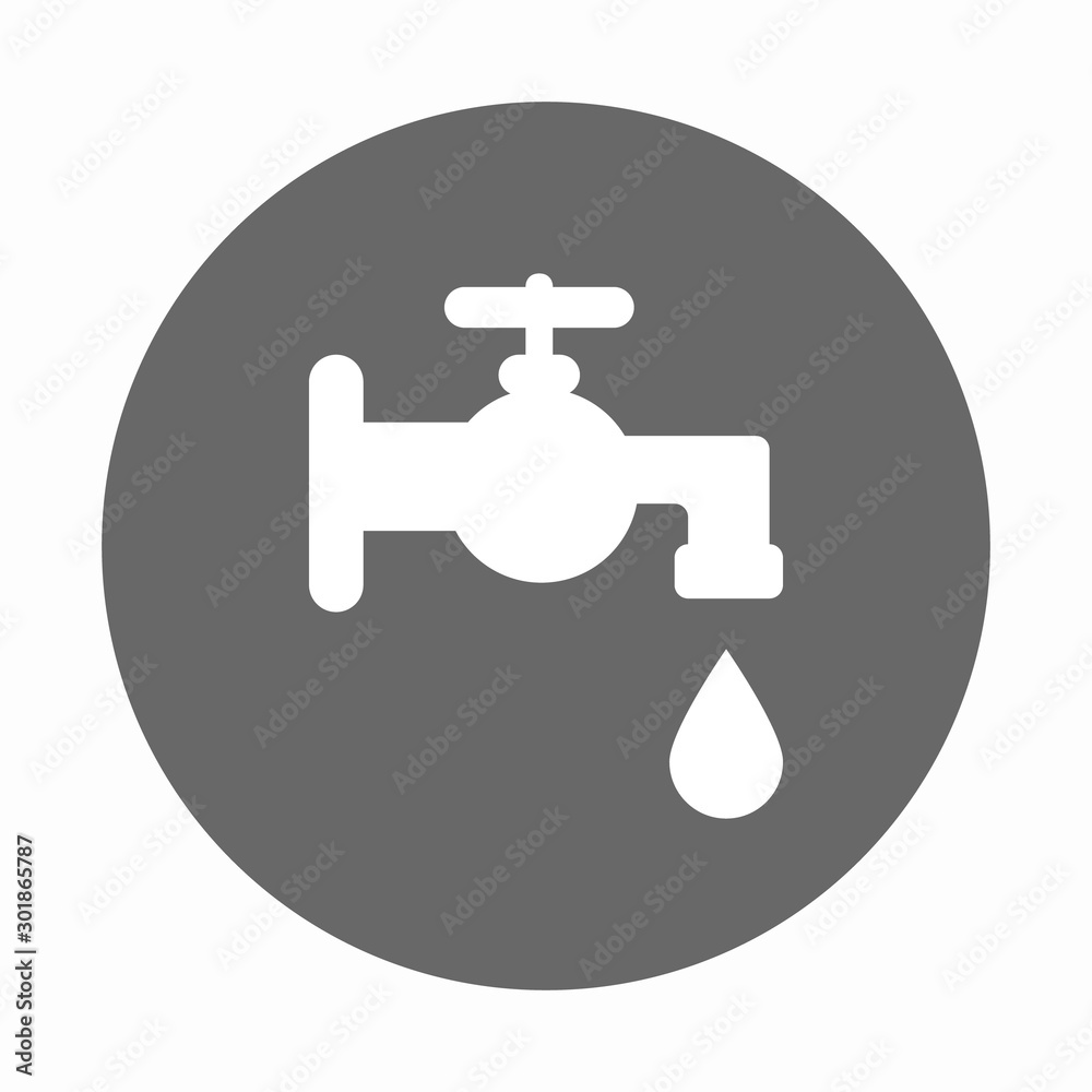 Water Faucet with drop symbol Water Faucet with drop symbol