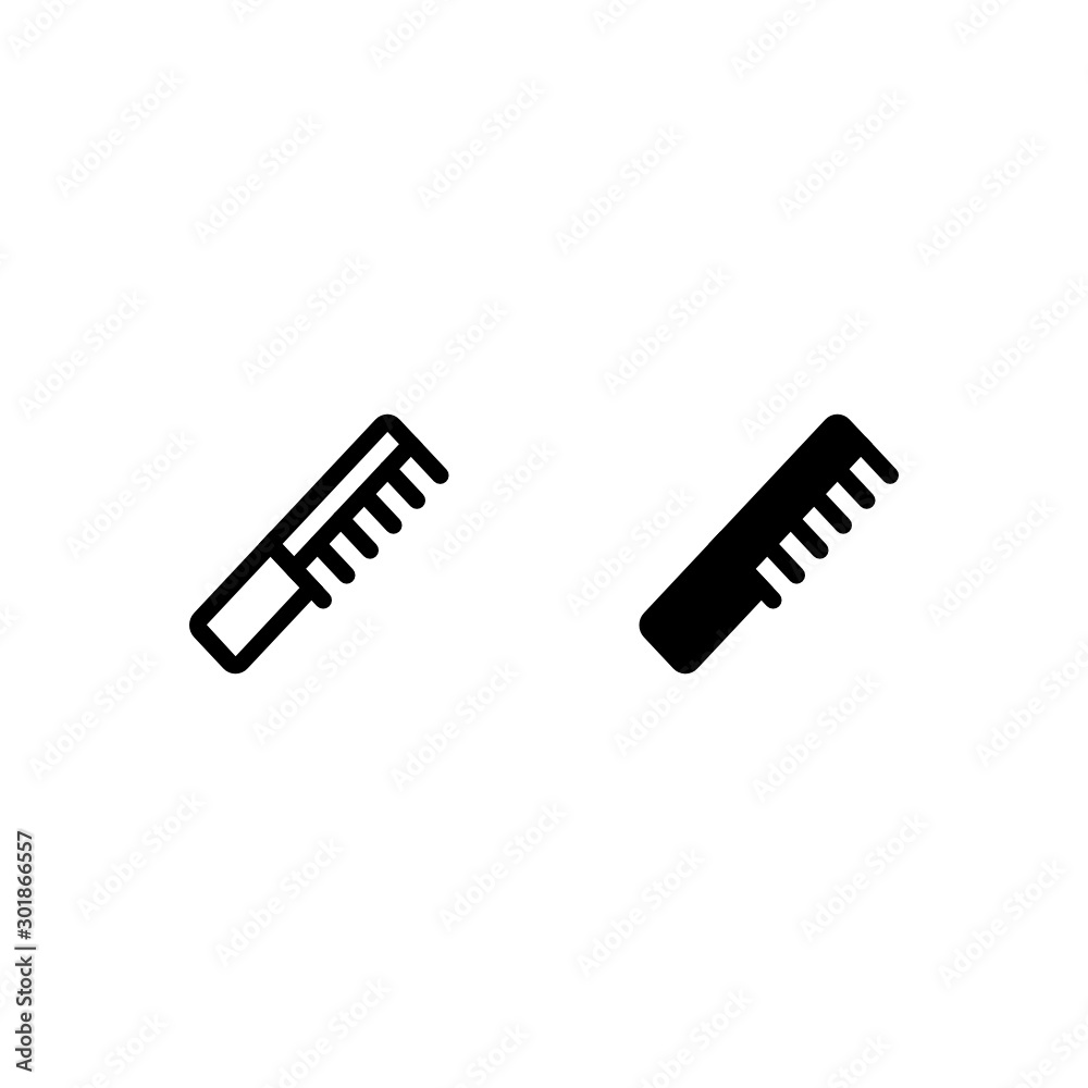 Obraz premium Comb, Salon, Barber Icon Vector