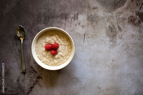 Raspberry Oatmeal Breakfast