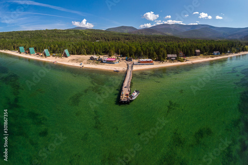 Aerial view of the pier of the Khakusy sanatorium photo