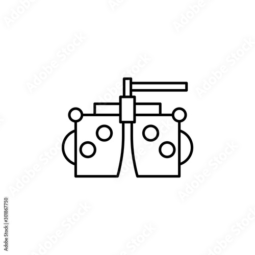 Phoropter icon. Simple line, outline vector of optometry icons for ui and ux, website or mobile application