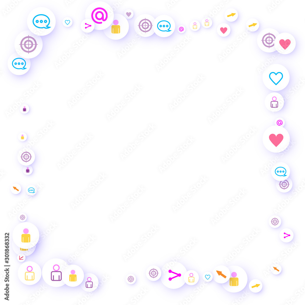 Social media marketing, Communication concept. Social media marketing, Communication concept.