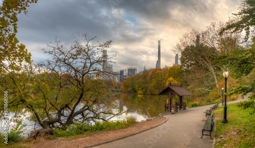 Central Park, New York City at the lake photo