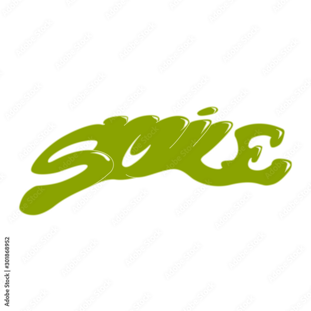 Obraz premium smile word vector illustration isolated