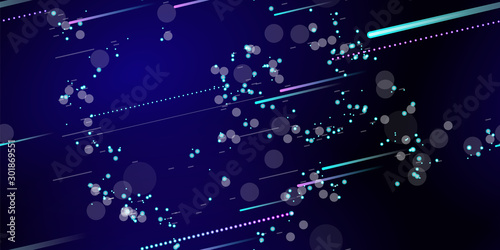 Fast Effect. Motion Neon. Seamless Pattern. Glitch