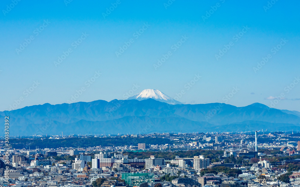東京世田谷から望む富士山