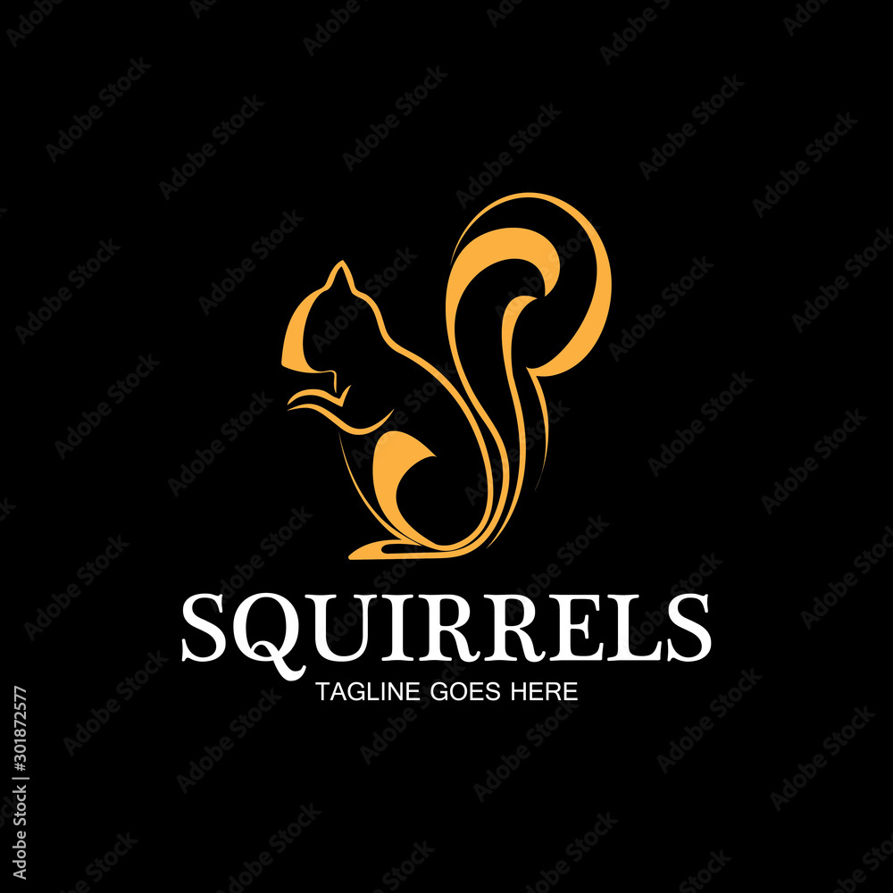 creative squirrel animal logo design icon symbol illustration-vector creative squirrel animal logo design icon symbol illustration-vector