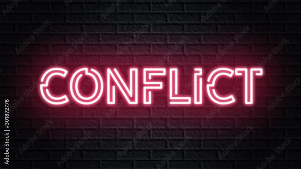 red neon video animation conflict red neon video animation conflict