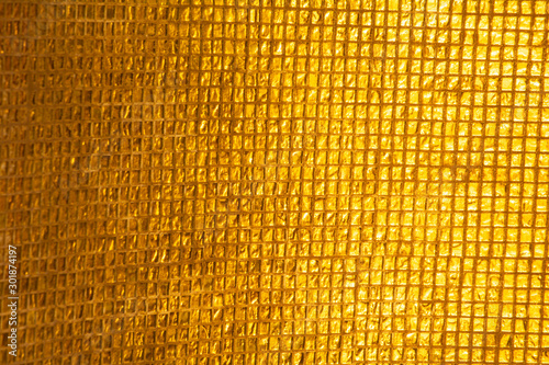 background texture of Golden color small squares