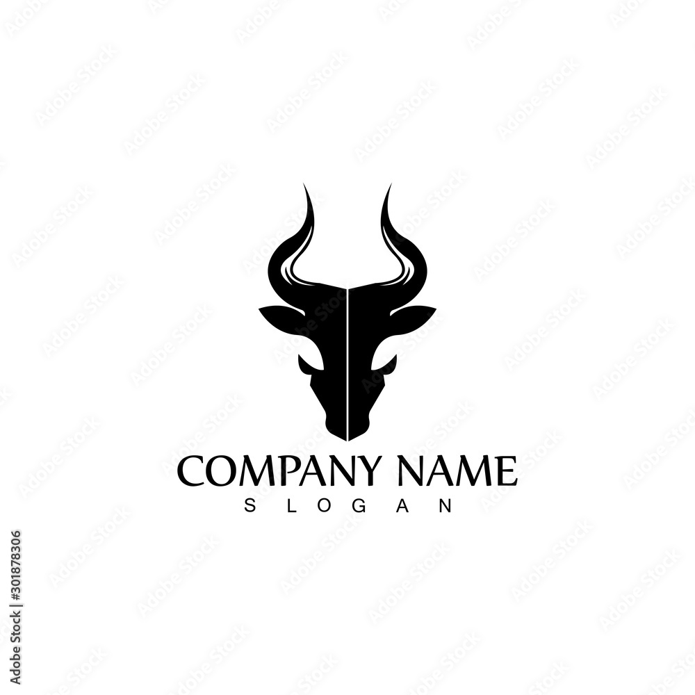 Bull horn logo and symbol template icons app Bull horn logo and symbol template icons app