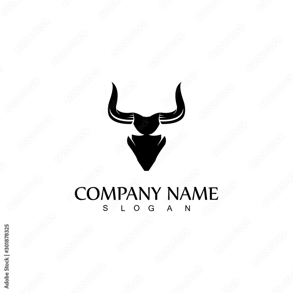 Bull horn logo and symbol template icons app Bull horn logo and symbol template icons app
