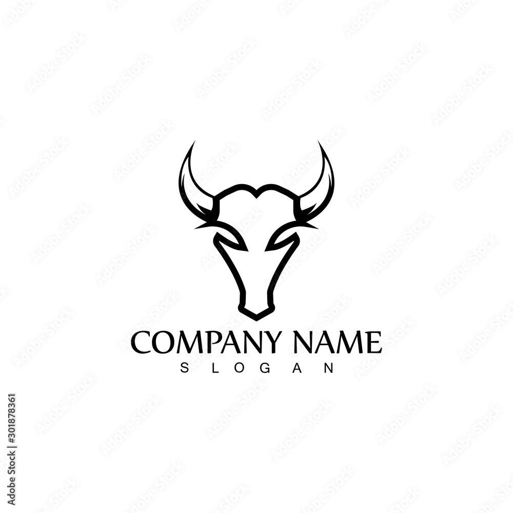 Bull horn logo and symbol template icons app Bull horn logo and symbol template icons app