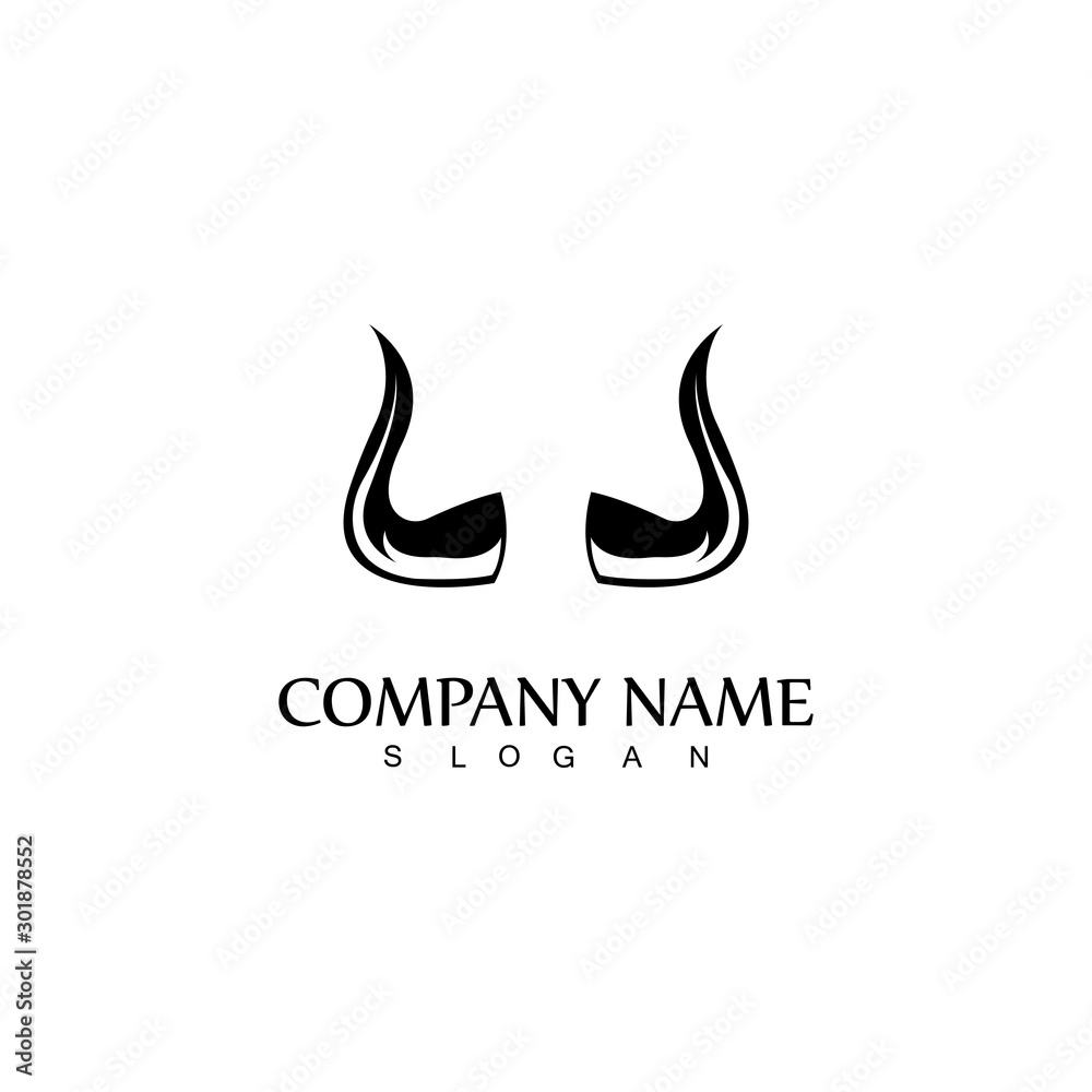Bull horn logo and symbol template icons app Bull horn logo and symbol template icons app