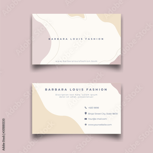 Fashion beauty corner, Apparel business, business card design.