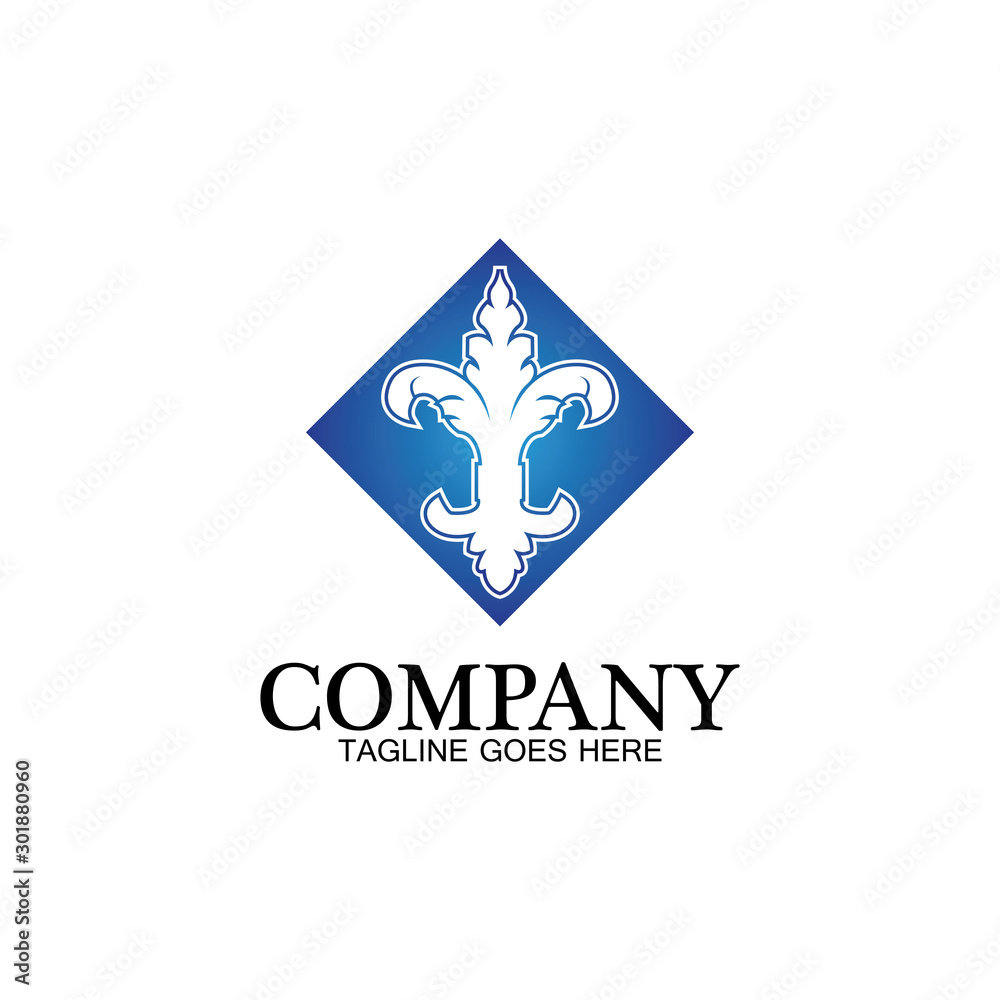 Fleur de lis vector icon design template Fleur de lis vector icon design template