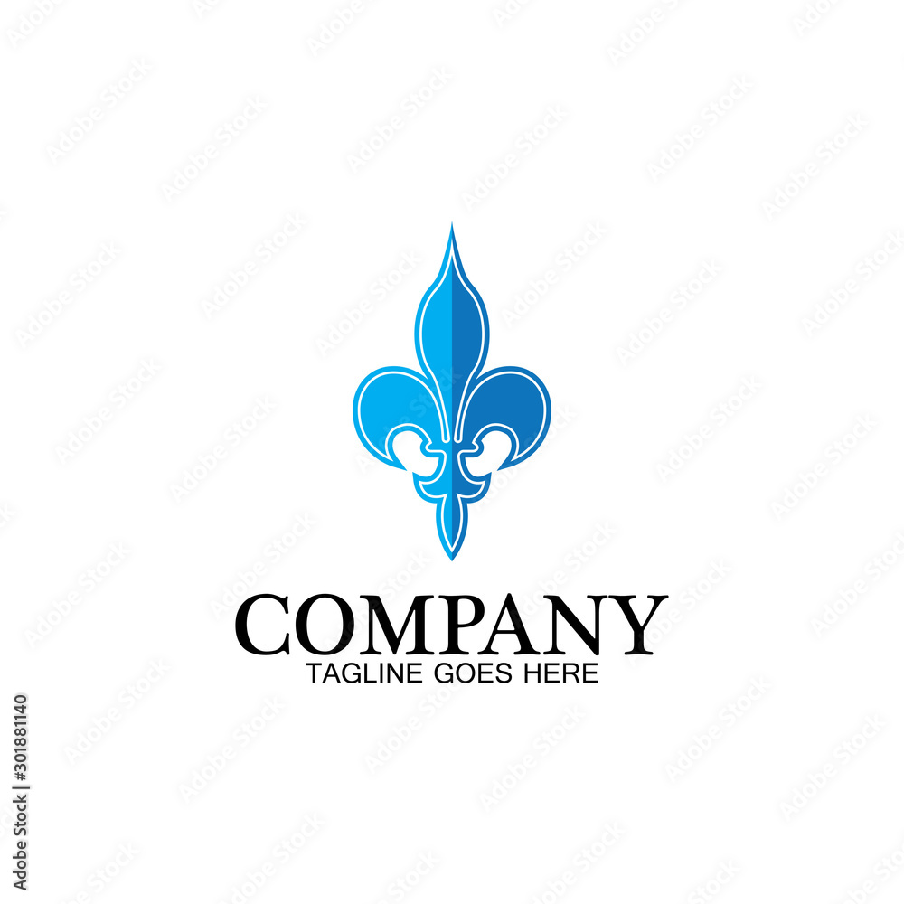 Fleur de lis vector icon design template Fleur de lis vector icon design template