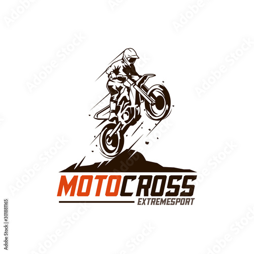 Fototapeta motocross logo