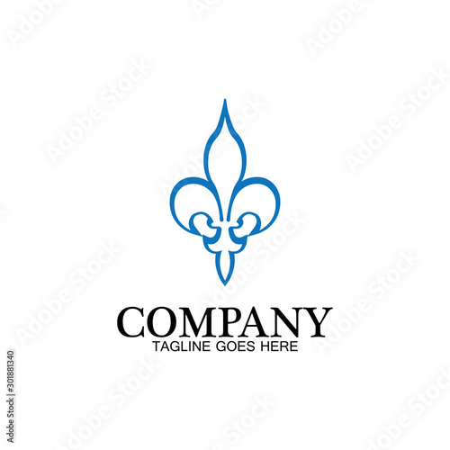 Fleur de lis vector icon design template