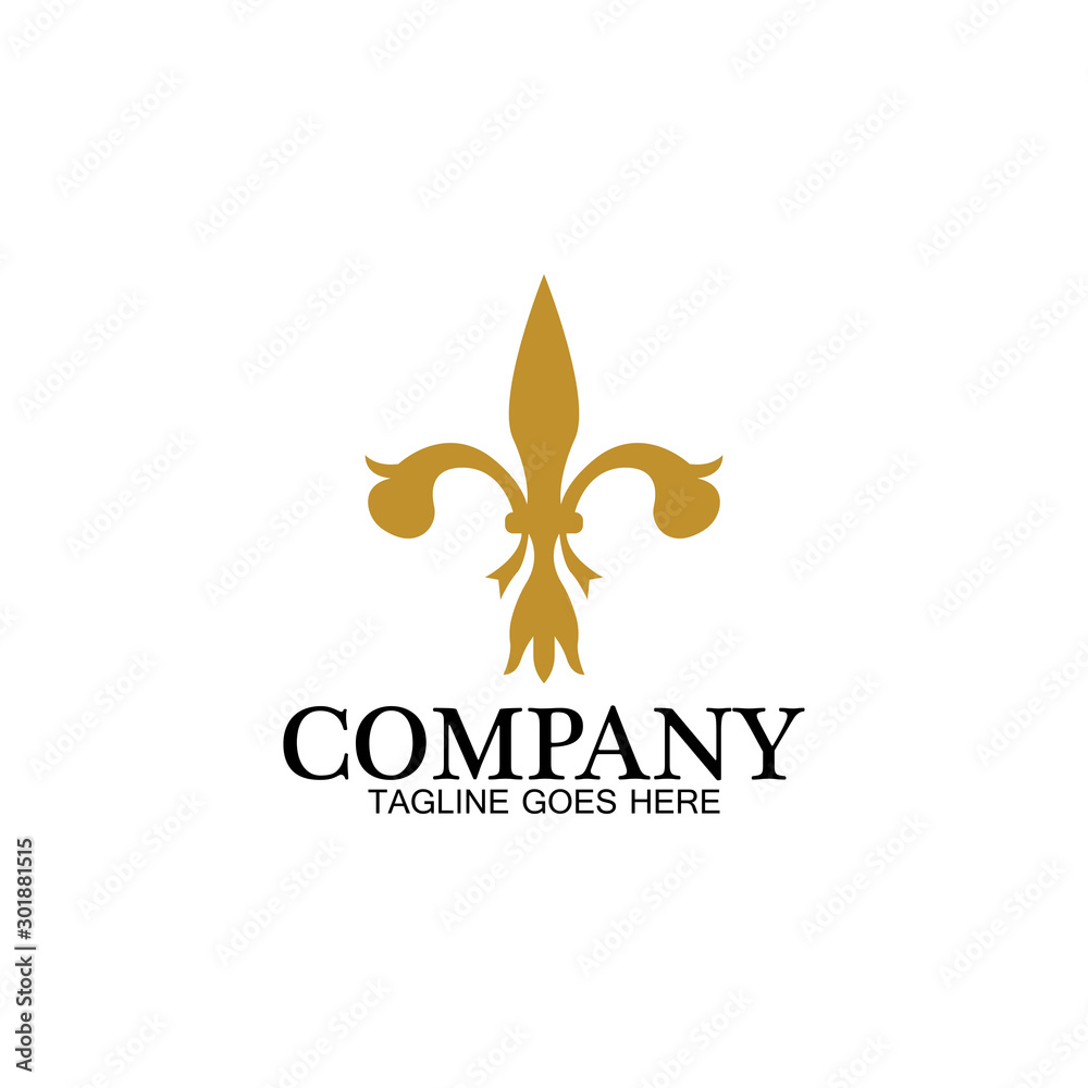 Obraz premium Fleur de lis vector icon design template