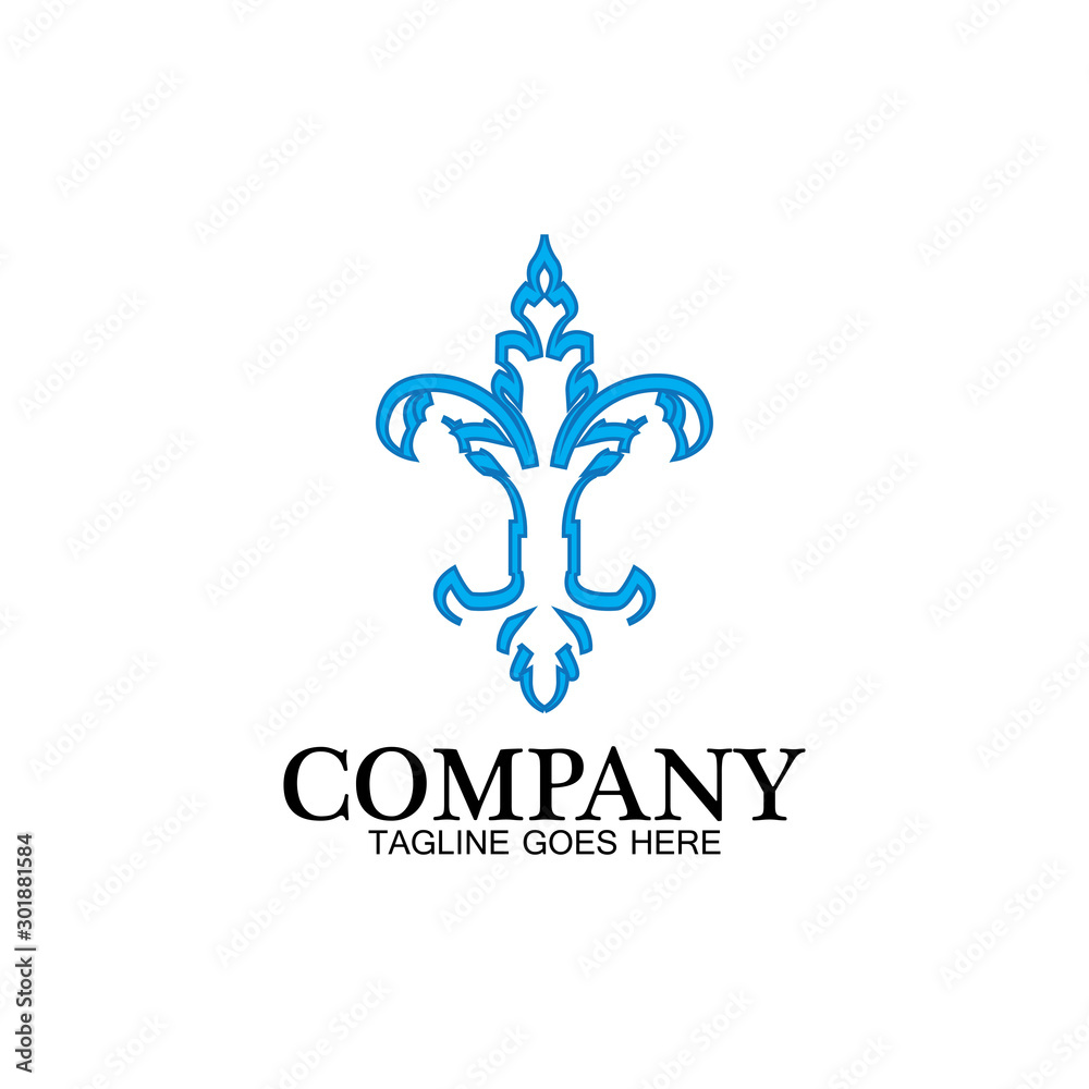 Fleur de lis vector icon design template Fleur de lis vector icon design template