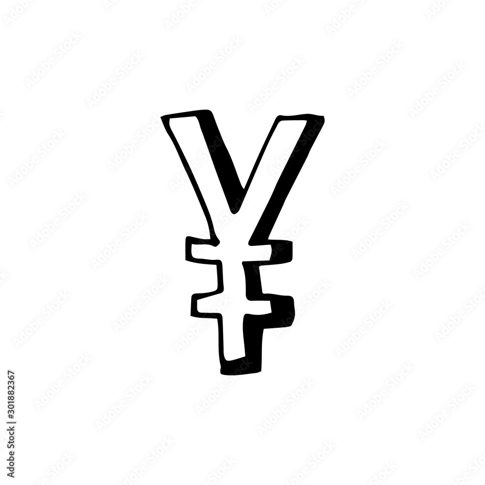 Obraz premium Yen sign icon. Currency sign - money symbol. Yuan coin icon. World economics. Vector money symbol. Bank payment symbol. Vector illustration. Transparent background