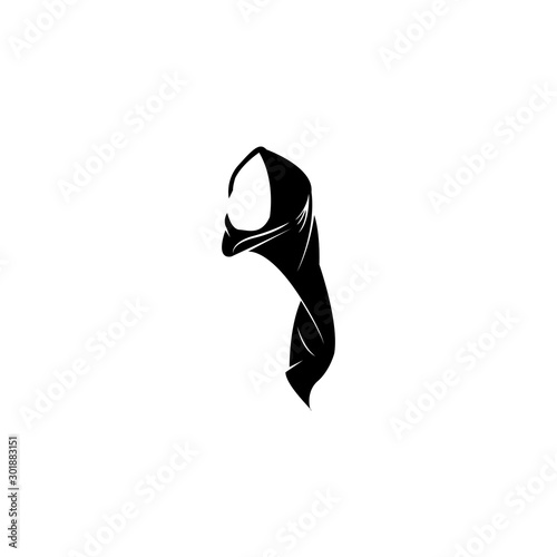hijab women black silhouette vector icons app-vector