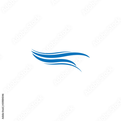Wallpaper Mural Water Wave symbol and icon Logo Template vector Torontodigital.ca