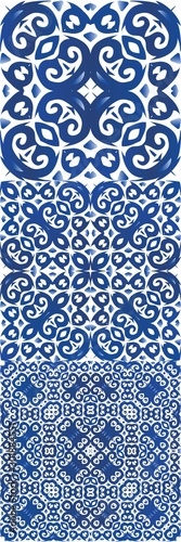 Ethnic ceramic tiles in portuguese azulejo.