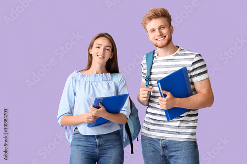 Portrait of female and male...