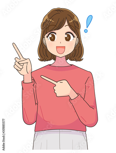 アニメ マンガ 女性 イラスト 私服 大学生 学生 Stock Vector Adobe Stock