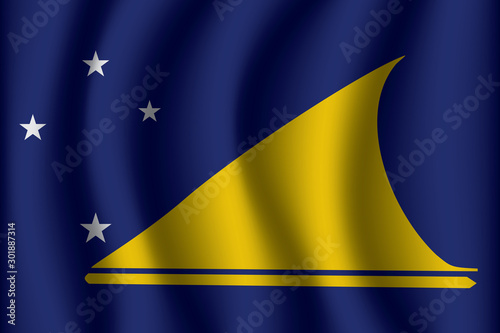 Flag of Tokelau. Tokelau Icon vector illustration eps10.