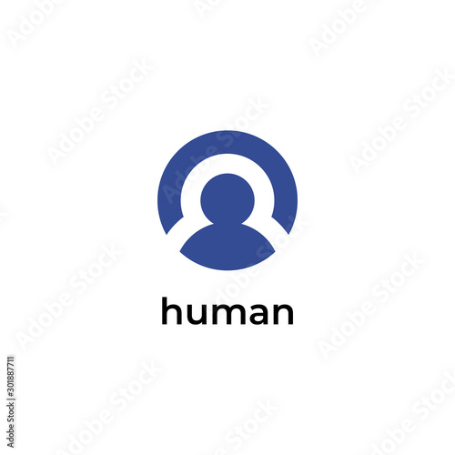 simple human icon logo