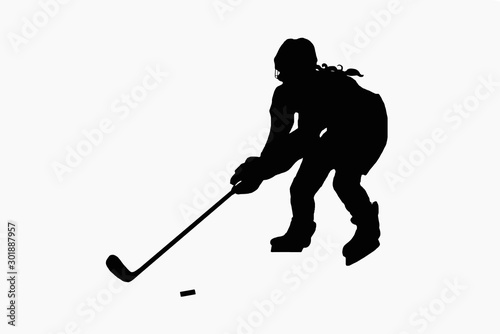 Women's Ice Hockey Silhouette