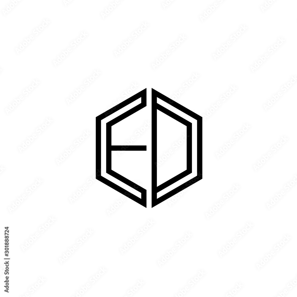 Letter ED logo icon design template elements Letter ED logo icon design template elements