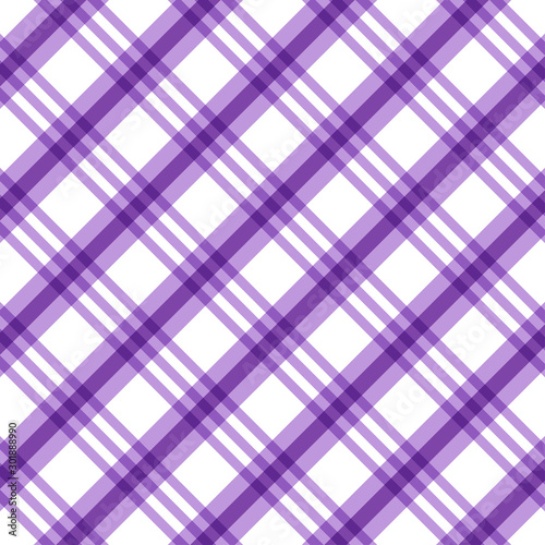 Checkered purple and white check pattern background,vector illustration,Gingham