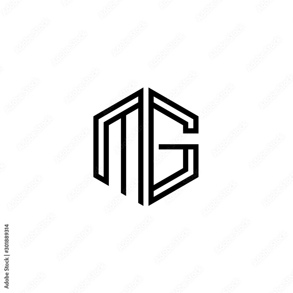 Letter MG logo icon design template elements