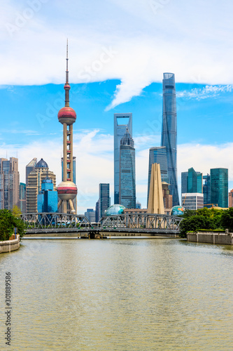 Shanghai famous landmark architectural landscape