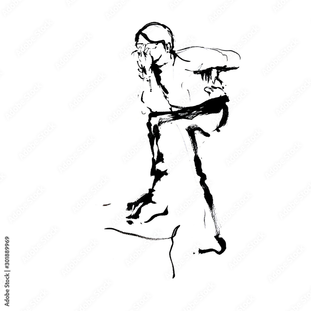 sketch of man sketch of man