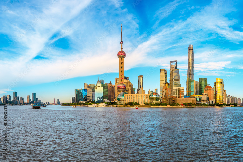 Fototapeta premium Shanghai famous landmark architectural landscape
