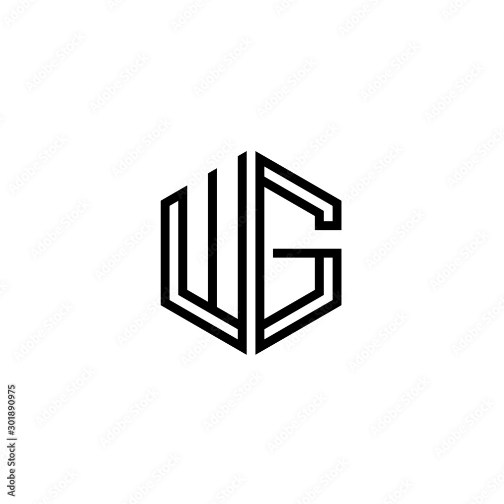 Letter WG logo icon design template elements Letter WG logo icon design template elements