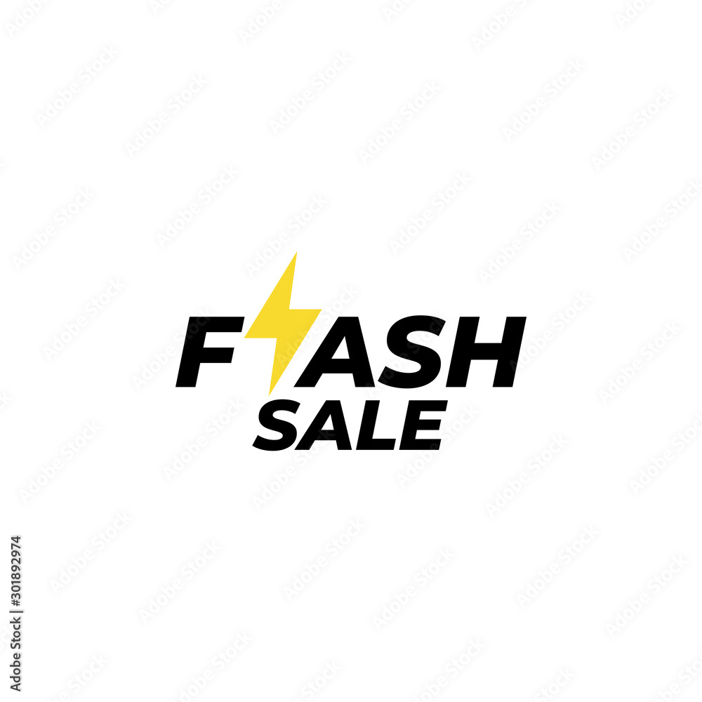 Fototapeta premium Flash sale banner icon design template vector isolated